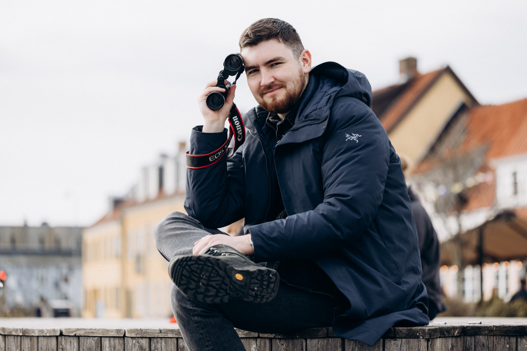 Sviatoslav looking through binoculars, scanning for what's next